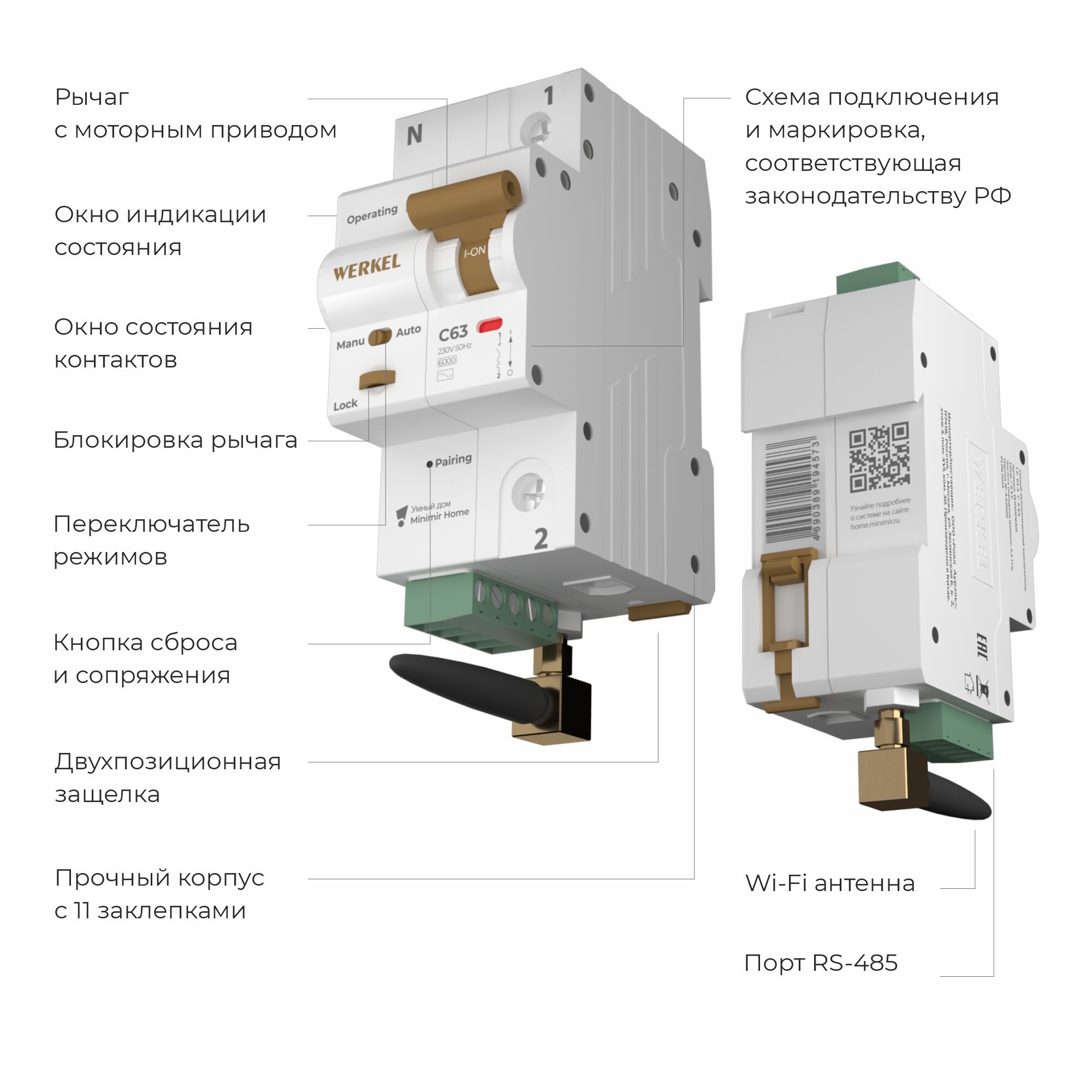 Элементы управления умным автоматом