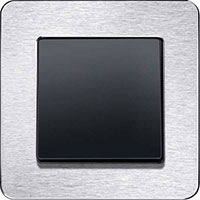 Berker Q.7, Нержавеющая сталь/Черный