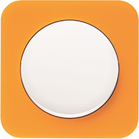 Berker R.1, Рамка: оранжевый. Вставка: полярная белизна. Акрил прозрачный