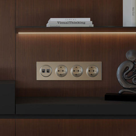 Donel D16, розетки, цвет: шампань