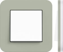 Gira, E3, Цвет: Серо-зеленый матовый / Белое основание