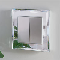 Выключатель двухклавишный Werkel Diamant, цвет: Зеркало/Серебряный