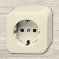Розетка ABB, Busch-Duro 2000 AP, Цвет: Слоновая кость