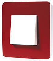 Schneider Electric, Unica Studio Color, Цвет: Красный/Белый