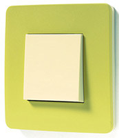 Schneider Electric, Unica Studio Color, Цвет: Зеленое яблоко/Бежевый