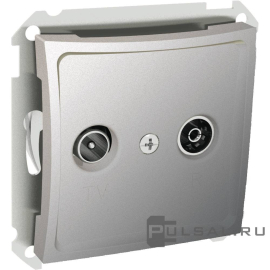 Розетка оконечная
Дуэт,  телевизионная (TV),  радио (R),  двойная,   цвет - серебристый,  пластмасса,  WDE000397,  Schneider Electric
 - PULSAL.RU