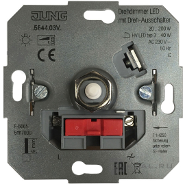 Механизм светорегулятора (диммера) 20-200 Вт/ВА, для LED 3-40 Вт
A VIVA,  A creation,  A 550,  A flow,  AS 500,  SL 500,  ECO profi и ECO profi Standart,  ECO profi design (ECO Profi Deco),  поворотный,  лампы накаливания и галогенные 220В (R),  диммируемые лампы LED 220В (LEDi тип L),  5544.03VEINS,  5544.03 VEINS,  JUNG
 - PULSAL.RU