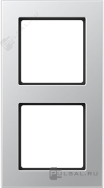 Рамка
A 550,  2 поста,   цвет - алюминий,  вертикальная,  горизонтальная,  пластмасса,  A5582BFAL,  A 5582 BF AL,  JUNG
 - PULSAL.RU