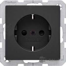 Розетка
Q.1,  Q.3,  Q.7,  со шторками,  с заземлением,  одинарная,  безвинтовые клеммы,   цвет - антрацит бархат,  пластмасса,  47236086,  4723 60 86,  Berker
 - PULSAL.RU