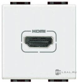 Розетка HDMI
LivingLight,  LivingLight AIR,   цвет - белый,  пластмасса,  N4284,  BTicino
 - PULSAL.RU