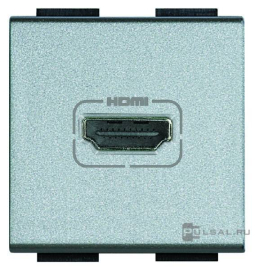Розетка HDMI
LivingLight,  LivingLight AIR,   цвет - алюминий,  пластмасса,  NT4284,  BTicino
 - PULSAL.RU