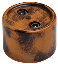 Розетка оконечная
Лизетта Эксклюзив,  телевизионная (TV),  спутниковая (SAT),  радио (R),  двойная,   цвет - дух старины,  фарфор / керамика,  B1-305-DS,  Bironi
 - PULSAL.RU