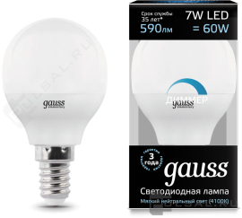 Лампа
светодиодная
Black,   цоколь - E14,   мощность - 7Вт,   световой поток - 590Лм,   цветовая температура - 4100К,  диммируется,  105101207-D,  Gauss - PULSAL.RU