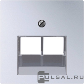 Накладка
ECO profi и ECO profi Standart,  ECO profi design (ECO Profi Deco),  двойная,   цвет - алюминий,  пластмасса,  EP569-2BFPLUAAL,  EP 569-2 BFPLUA AL,  JUNG
 - PULSAL.RU