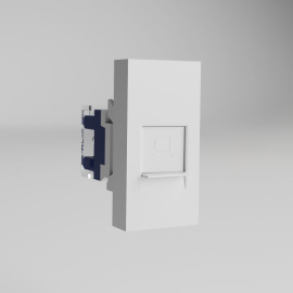 Розетка компьютерная RJ45 Кат.6 UTP
одинарная,   цвет - белый,  пластмасса,  W1281101,  a069369,  Werkel
 - PULSAL.RU