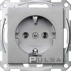 Розетка
M-Plan,  M-Elegance,  M-Pure,  M-Pure Decor,  без шторок,  с заземлением,  одинарная,  безвинтовые клеммы,   цвет - алюминий,  пластмасса,  MTN2301-0460,  MEG2301-0460,  Merten
 - PULSAL.RU