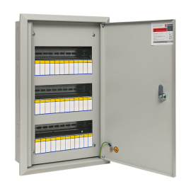 Щит распред, встраиваемый ЩРВ-36 (520х340х120) IP31 EKF PROxima, PROxima BOX, встраиваемый, IP 31,  модулей - 36, металл,  цвет - светло-серый, mb11-36, EKF - PULSAL.RU