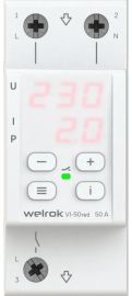 Реле напряжения с контролем тока 1P+N Relay welrok, 1НО, 50А, 220В AC, VI-50 red, Welrok - PULSAL.RU Реле напряжения с контролем тока 1P+N Relay welrok, 1НО, 50А, 220В AC, VI-50 red, Welrok - PULSAL.RU