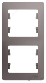 Рамка
Glossa,  2 поста,   цвет - платина,  вертикальная,  пластмасса,  GSL001206,  Schneider Electric
 - PULSAL.RU