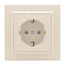 Розетка
Минск,  со шторками,  с заземлением,  одинарная,  безвинтовые клеммы,   цвет - бежевый,  пластмасса,  ERR16-028-200,  EKF
 - PULSAL.RU