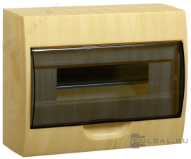 Корпус щита ЩРН-П-12, Krepta, навесной, IP 41,  модулей - 12, пластмасса,  цвет - сосна, MKP12-N-12-41-K34, IEK - PULSAL.RU