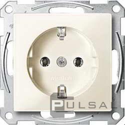 Розетка
M-Trend,  M-Smart,  M-Plan,  M-Elegance,  без шторок,  с заземлением,  одинарная,  безвинтовые клеммы,   цвет - бежевый,  пластмасса,  MTN2301-0344,  MEG2301-0344,  Merten
 - PULSAL.RU