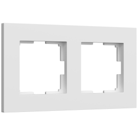 Рамка
Slab,  2 поста,   цвет - белый матовый,  вертикальная,  горизонтальная,  пластмасса,  W0022961,  a062795,  Werkel
 - PULSAL.RU