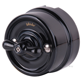 Выключатель поворотный
Retro,   цвет - черный,  фарфор / керамика,  W5620008,  a051452,  Werkel
 - PULSAL.RU