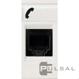 Розетка телефонная RJ12
Zenit,  одинарная,   цвет - белый,  пластмасса,  N2117.6 BL,  2CLA211760N1101,  ABB
 - PULSAL.RU