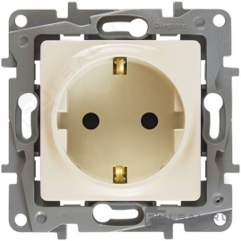 Розетка
Etika,  без шторок,  с заземлением,  одинарная,  винтовые клеммы,   цвет - слоновая кость,  пластмасса,  672321,  6 723 21,  Legrand
 - PULSAL.RU