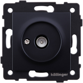 Розетка одиночная TV (тип"папа")
Aspekt,  Eleganz,  Reflex,  телевизионная (TV),  одинарная,   цвет - черный,  пластмасса,  REA-007BK,  Kollinger
 - PULSAL.RU
