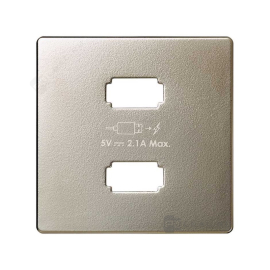 Накладка
Simon 82 Nature,  Simon 82,  USB type-A 5V,  двойная,   цвет - шампань,  пластмасса,  8221096-034,  Simon
 - PULSAL.RU