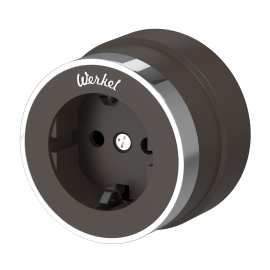 Розетка
Vintage,  без шторок,  с заземлением,  одинарная,  винтовые клеммы,   цвет - хром, мокко матовый,  пластмасса,  W5871052,  a055927,  Werkel
 - PULSAL.RU