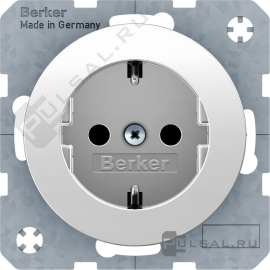 Розетка
R.1,  R.3,  R.8,  со шторками,  с заземлением,  одинарная,  безвинтовые клеммы,   цвет - белый глянцевый,  пластмасса,  47232089,  4723 20 89,  Berker
 - PULSAL.RU