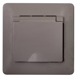 Розетка с рамкой
Glossa,  со шторками,  с крышкой,  с заземлением,  одинарная,  винтовые клеммы,   цвет - платина,  пластмасса,  GSL001246,  Schneider Electric
 - PULSAL.RU