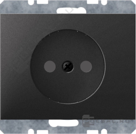 Розетка
K.1,  без шторок,  без заземления,  одинарная,  безвинтовые клеммы,   цвет - антрацит матовый,  пластмасса,  6167157006,  61 6715 70 06,  Berker
 - PULSAL.RU