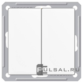 Выключатель 10 А
W59,  двухклавишный,  без подсветки,   цвет - белый,  пластмасса,  VS510-252-1-86,  Schneider Electric
 - PULSAL.RU