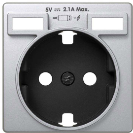 Накладка
Simon 82 Nature,  Simon 82,  USB type-A 5V,  Электр. с USB,  двойная,   цвет - алюминий глянец,  8200049-033,  Simon
 - PULSAL.RU