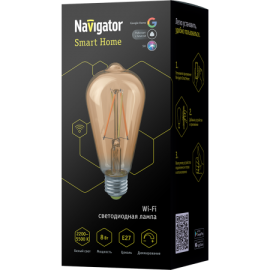 Лампа Navigator 80 555 NLL-F-ST64-8-230-WWW-E27-GD-WIFI
филаментная
УМНЫЙ ДОМ,   цоколь - E27,   мощность - 8Вт,   световой поток - 1050Лм,   цветовая температура - 2200Кцветовая температура - 2700Кцветовая температура - 2700+4100Кцветовая температура - 4000Кцветовая температура - 5500К,  диммируется,  80 555,  80555,  Navigator - PULSAL.RU