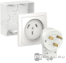 Комплект розетка + вилка для электроплиты, 2Р+N, 32 А
Blanca,  с заземлением,  одинарная,  винтовые клеммы,   цвет - белый,  пластмасса,  BLNSK003231,  Schneider Electric
 - PULSAL.RU