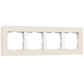 Рамкa
Split,  4 поста,   цвет - айвори матовый,  белый матовый,  вертикальная,  горизонтальная,  пластмасса,  W0043066,  a067257,  Werkel
 - PULSAL.RU