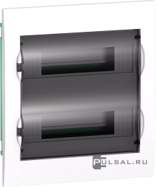 Бокс City9 Box, City9 Box, встраиваемый, IP 40,  модулей - 24, пластмасса,  цвет - белый, EZ9E212S2FRU, Schneider Electric - PULSAL.RU