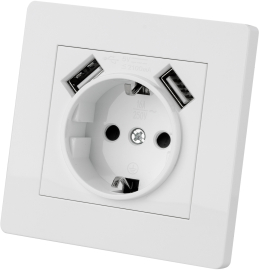 Розетка USB A+A, 2.1А с электрической розеткой
Сенеж,  USB type-A 5V,  Электр. с USB,  двойная,   цвет - белый,  пластмасса,  SQ1816-0053,  TDM
 - PULSAL.RU Розетка USB A+A, 2.1А с электрической розеткой
Сенеж,  USB type-A 5V,  Электр. с USB,  двойная,   цвет - белый,  пластмасса,  SQ1816-0053,  TDM
 - PULSAL.RU