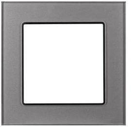 Рамка
GLARE,  1 пост,   цвет - серое стекло,  вертикальная,  горизонтальная,  стекло,  043788 ARL,  043788,  Аrlight
 - PULSAL.RU