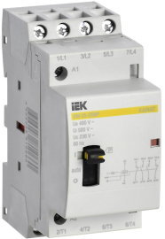 Контактор модульный с ручным управлением KARAT, 2НО+2НЗ, 20А, 220В AC, MKK12-20-22, IEK - PULSAL.RU