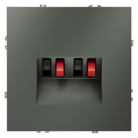 Розетка акустическая
S70,  2 пары,   цвет - титан,  пластмасса,  VLS060306,  Voltum
 - PULSAL.RU