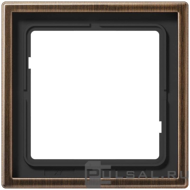 Рамка
LS 990,  1 пост,   цвет - латунь античная,  вертикальная,  горизонтальная,  металл,  ME2981AT,  ME 2981 AT,  JUNG
 - PULSAL.RU