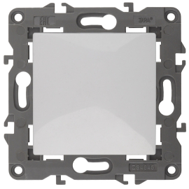 Переключатель перекрестный
Elegance,  одноклавишный,  без подсветки,   цвет - белый,  пластмасса,  Б0034256,  14-1108-01,  ЭРА
 - PULSAL.RU