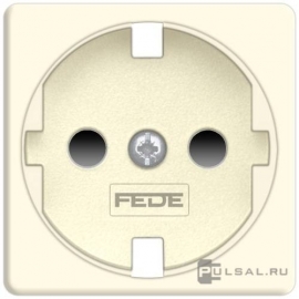 Накладка с винтом
Barcelona,  Madrid,  San Sebastian,  Sevilla,  Toledo,  Vintage Wood,  Vintage Corinto,  Vintage Tapestry,  Vintage Porcelain,  Crystal De Luxe,  Siena,  Firenze,  Granada,  Emporio,  Sanremo,  Marco,  Belle Epoque,  San Sebastian Surface,  Roma Surface,  Smalto italiano,  со шторками,  с заземлением,  одинарная,  винтовые клеммы,   цвет - бежевый,  пластмасса,  FD16731-A,  FEDE
 - PULSAL.RU