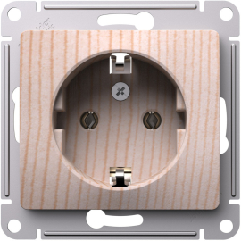 Розетка
Glossa,  без шторок,  с заземлением,  одинарная,  винтовые клеммы,   цвет - сосна,  пластмасса,  GSL001543,  Schneider Electric
 - PULSAL.RU